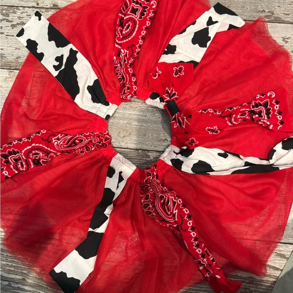 Girls red cowgirl tutu skirt size 18-24 months - Picture 3 of 3